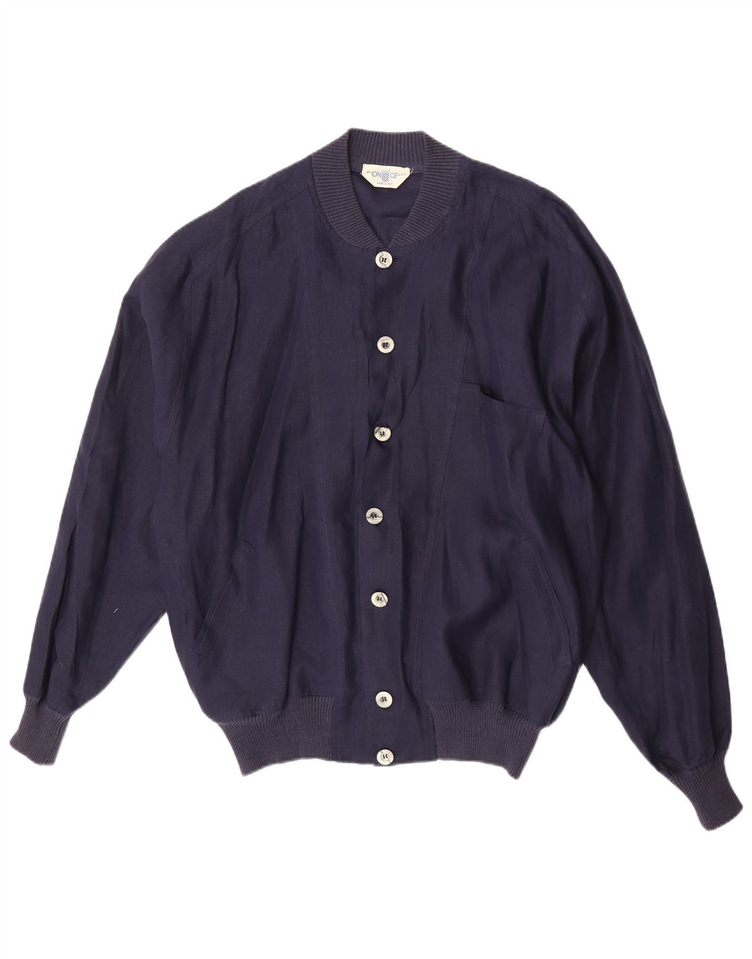 Avon Celli Chaqueta bomber holgada para hombre IT 46 Small Lino azul marino