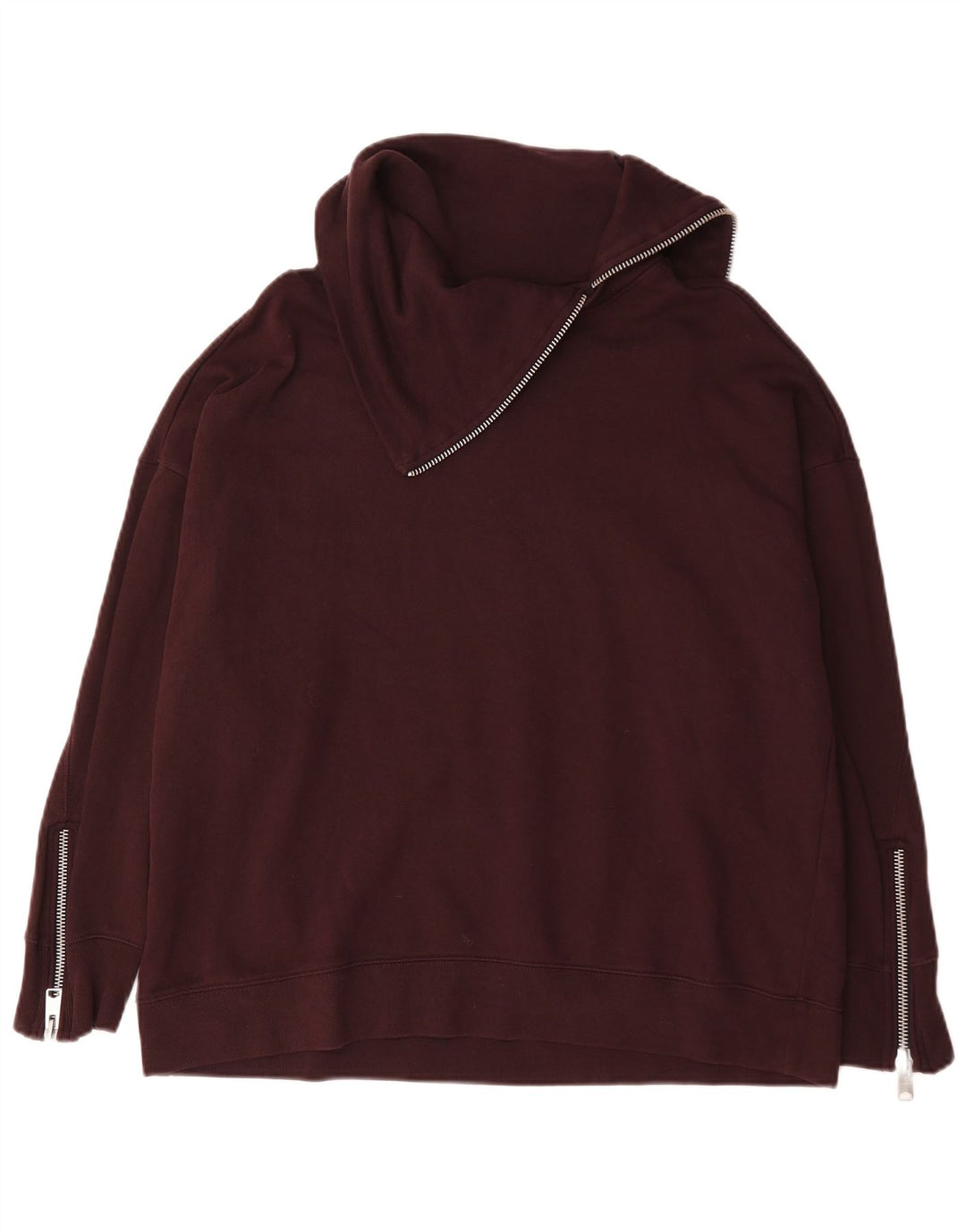 All Saints - Sudadera extragrande para mujer, talla 40, tamaño mediano, color burdeos
