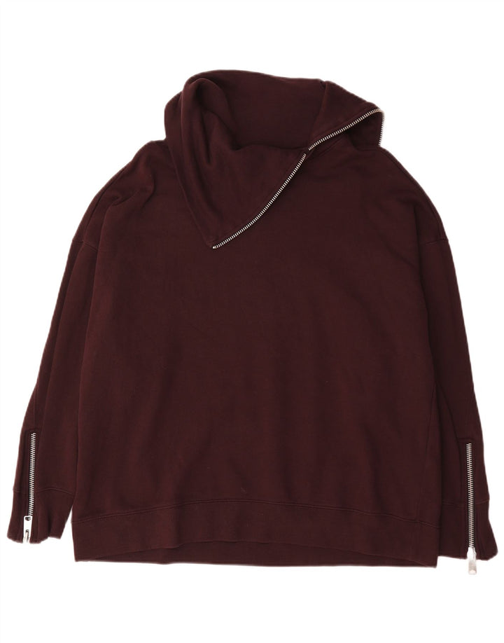 All Saints - Sudadera extragrande para mujer, talla 40, tamaño mediano, color burdeos