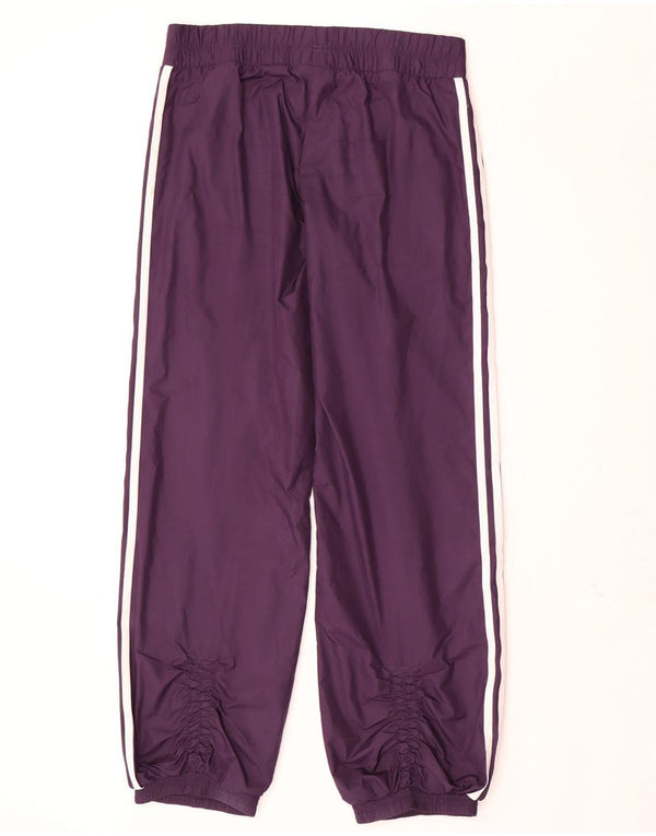 Adidas Mujer Chándal Pantalones Joggers UK 10 Pequeño Púrpura Poliéster
