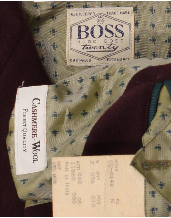 Hugo Boss Chaqueta tipo blazer de 2 botones para hombre EU 50 Large Borgoña Cashmere