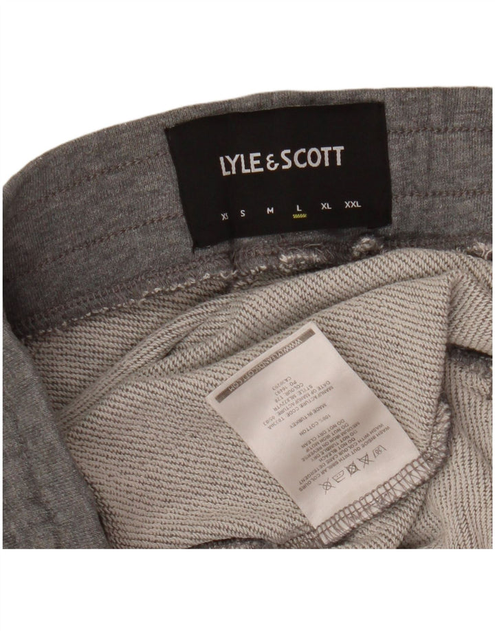 LYLE & SCOTT Pantalones de chándal para hombre Joggers Large Grey Cotton