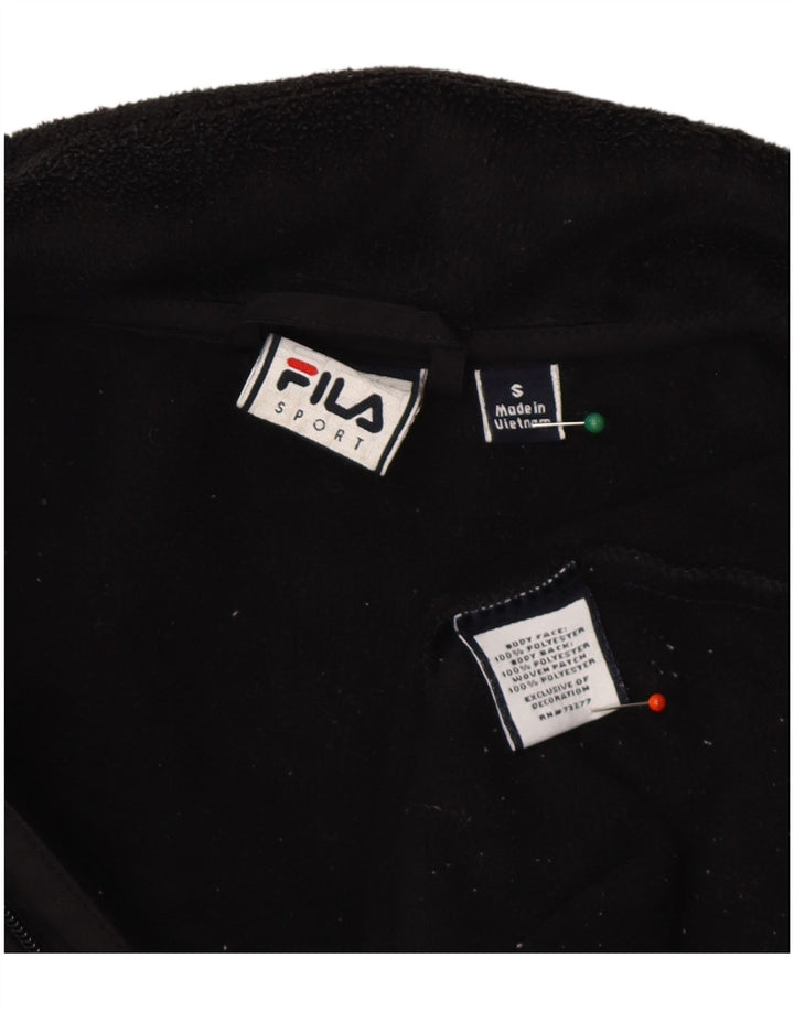 FILA Mens Fleece Jacket UK 36 Small Black Polyester
