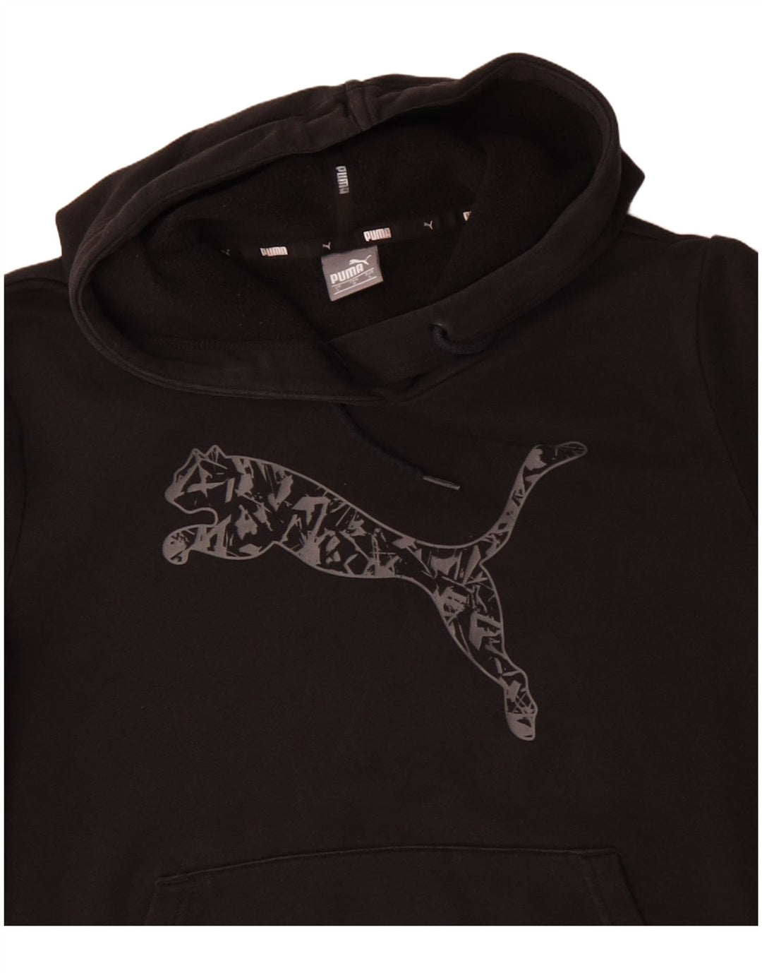 PUMA Sudadera con capucha gráfica para mujer Reino Unido 46 Grande Algodón negro