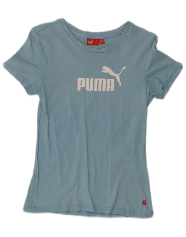 Puma Camiseta gráfica para mujer Top UK 10 Small Blue