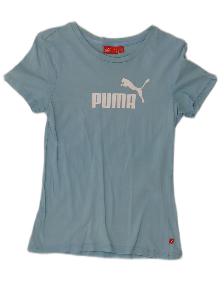 Puma Camiseta gráfica para mujer Top UK 10 Small Blue