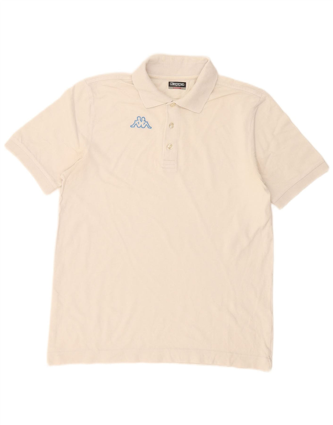 Kappa Polo Gráfico Para Hombre Algodón Blanco Grande