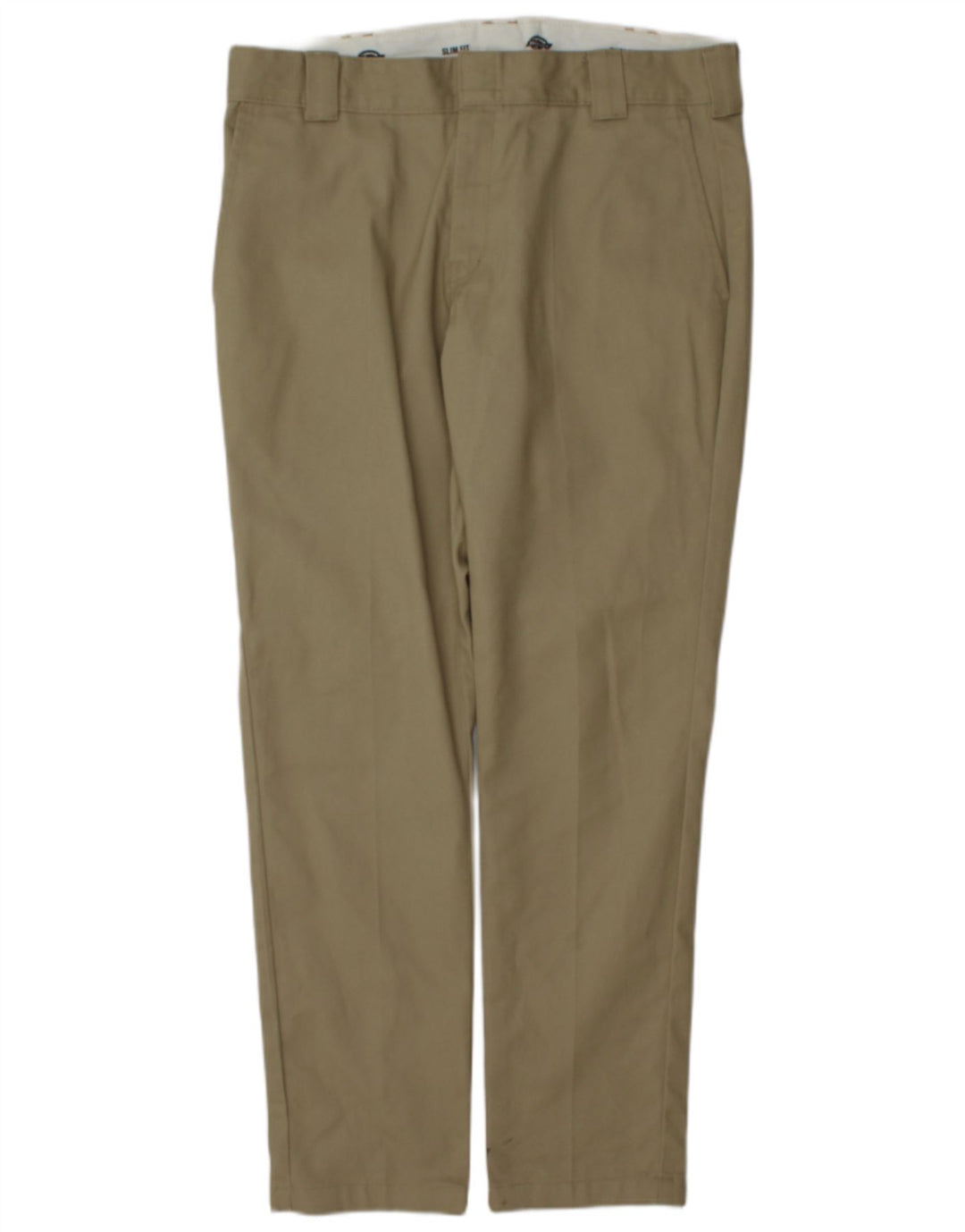 Dickies Pantalón chino slim fit para hombre W34 L32 Poliéster caqui