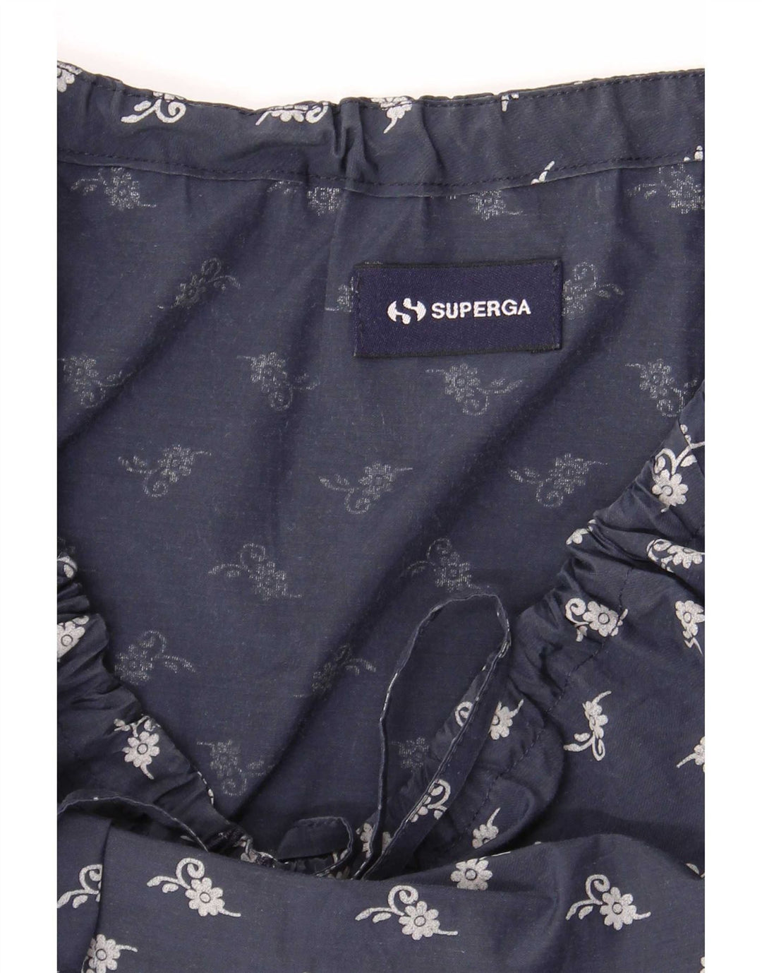 Superga Vestido con Hombros Descubiertos para Mujer UK 8 Small Azul Marino