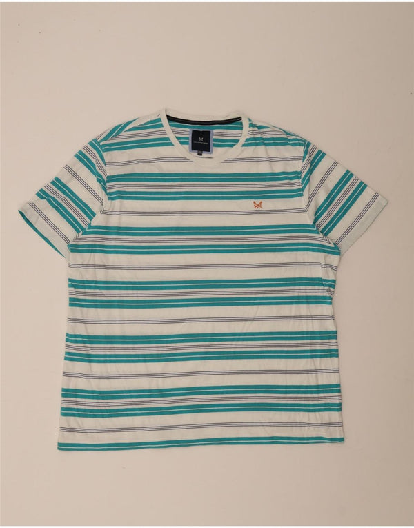 Crew Clothing Camiseta para hombre Top 3XL Algodón a rayas blancas