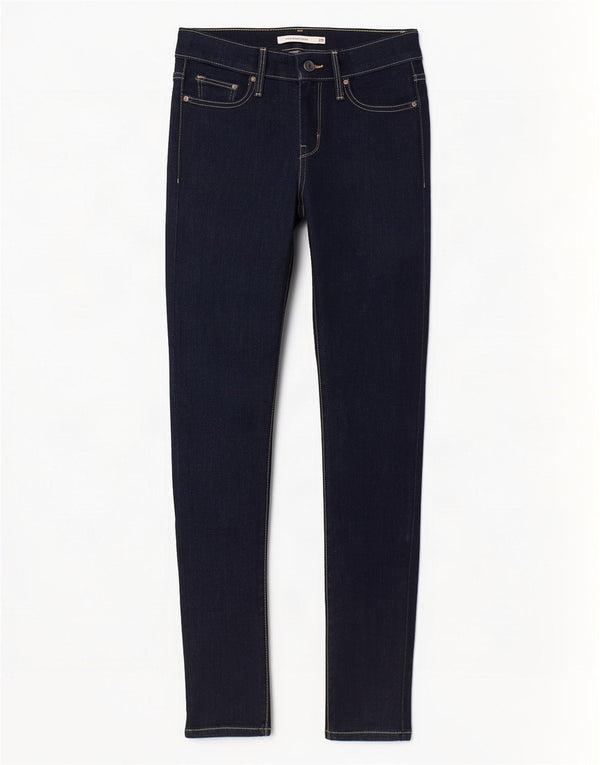 Levi's Jeans Ajustados Adelgazantes Mujer W25 L32 Algodón Azul Marino