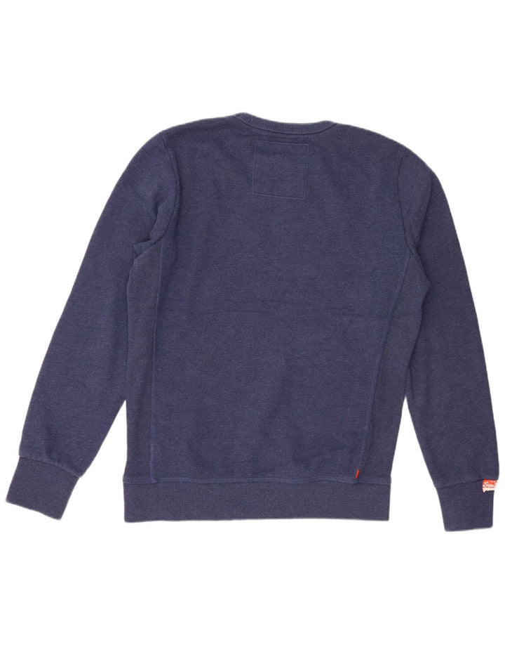 Superdry Hombre Sudadera Jumper Large Azul Algodón