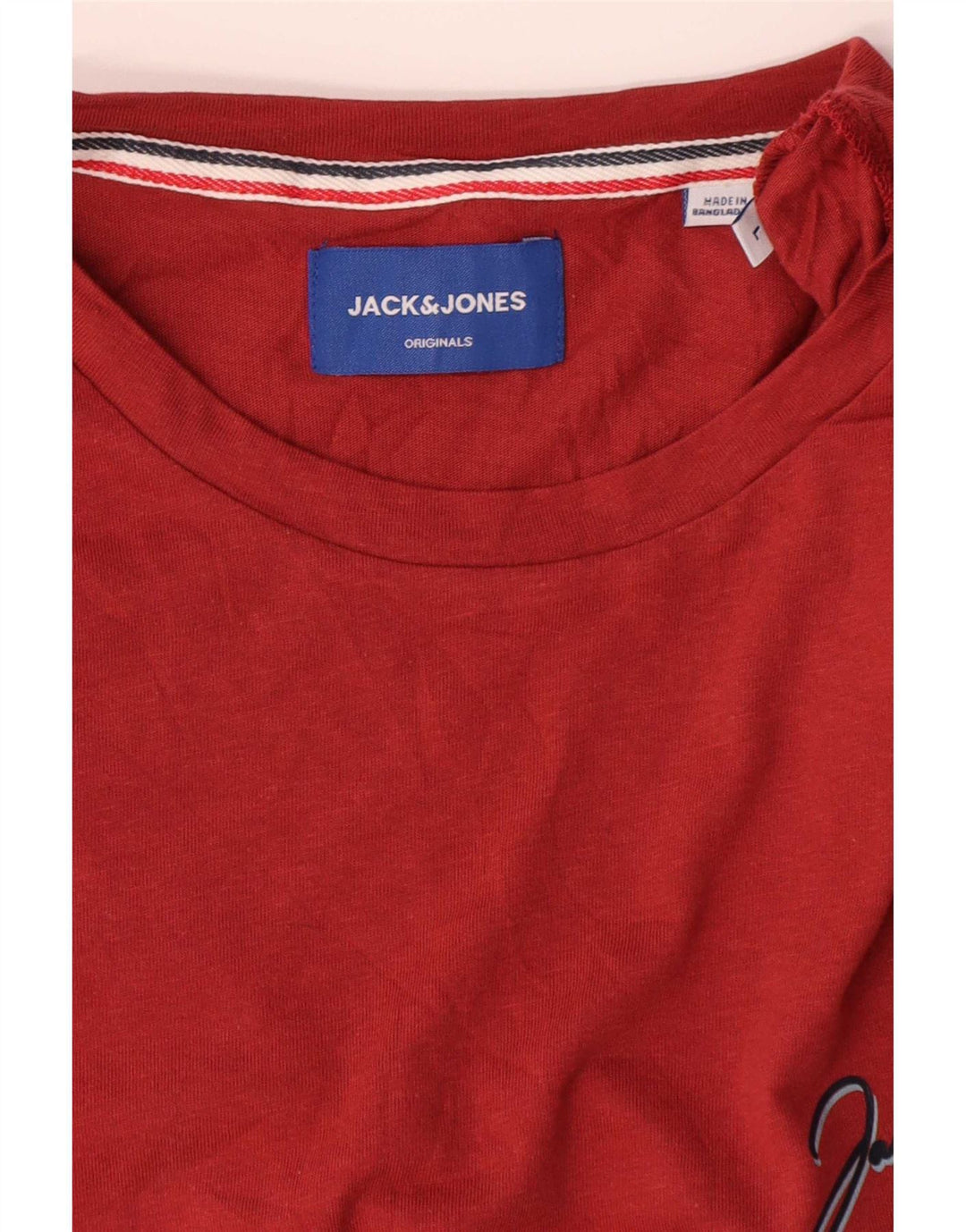 Camiseta Jack & Jones Hombre Top Medium Rojo Algodón