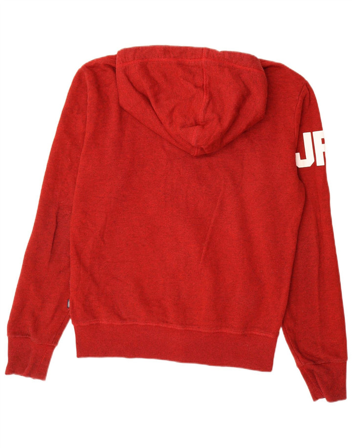 Superdry Hombre Sudadera Con Capucha Y Cremallera Gráfica De Algodón Rojo Medio
