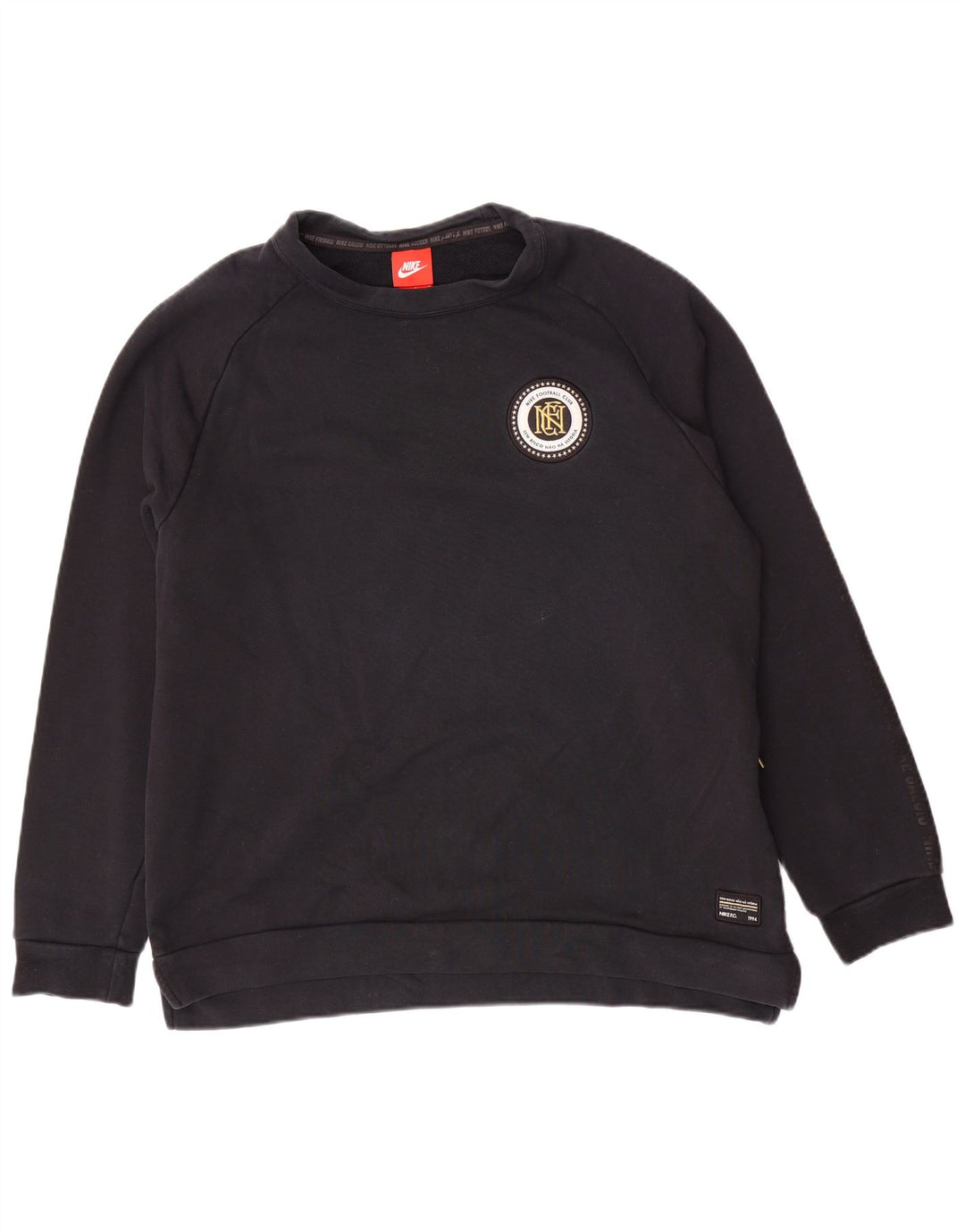 Nike - Sudadera con gráfico para hombre, talla grande, algodón negro