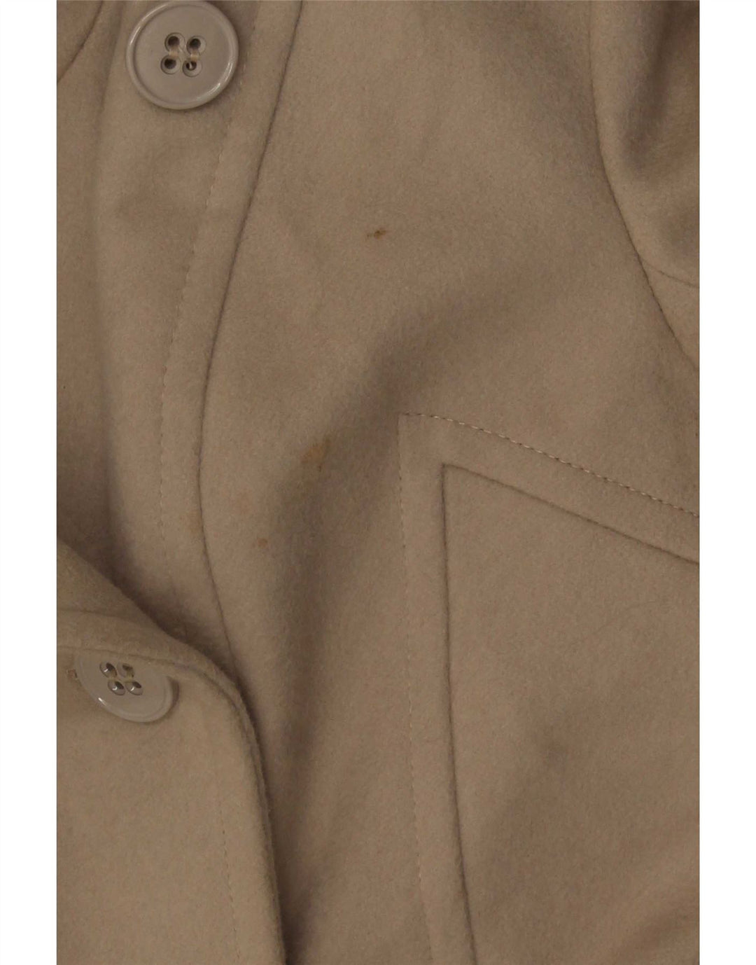 Reiss Abrigo de doble botonadura para mujer UK 6 XS Lana virgen beige