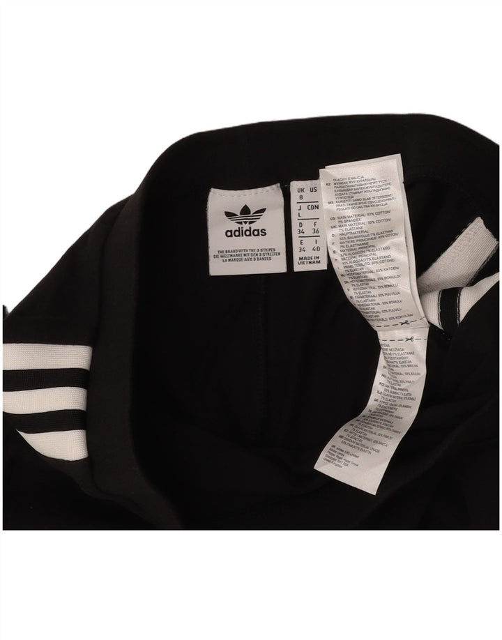 ADIDAS Womens Leggings UK 8 Small Black Cotton