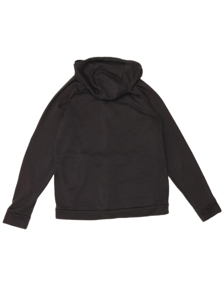 Nike Dri Fit Sudadera con capucha y cremallera para hombre, poliéster negro mediano
