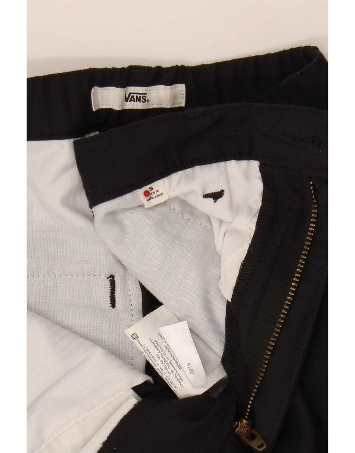 Vans Pantalones cargo rectos para hombre Small W29 L28 Poliéster negro