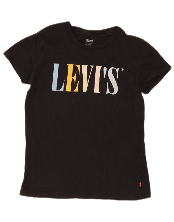 Levi's Camiseta gráfica para mujer Top UK 2 2XS Algodón negro