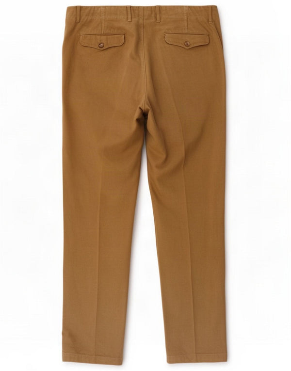 Massimo Dutti Pantalón Chino Recto Hombre EU 44 Large W34 L31 Beige Algodón