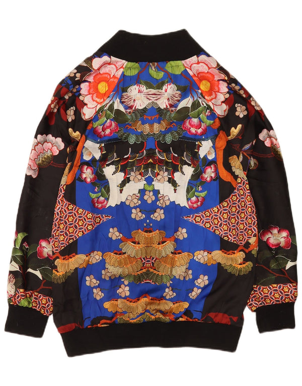 Zara Mujer Chaqueta Bomber Extragrande UK 10 Small Multicolor Floral