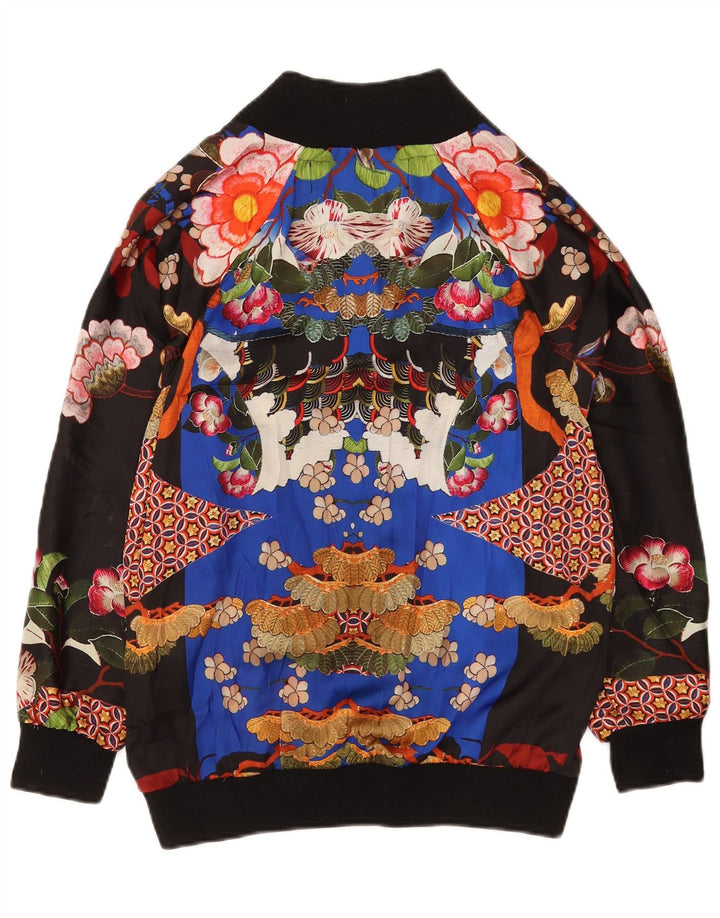 Zara Mujer Chaqueta Bomber Extragrande UK 10 Small Multicolor Floral