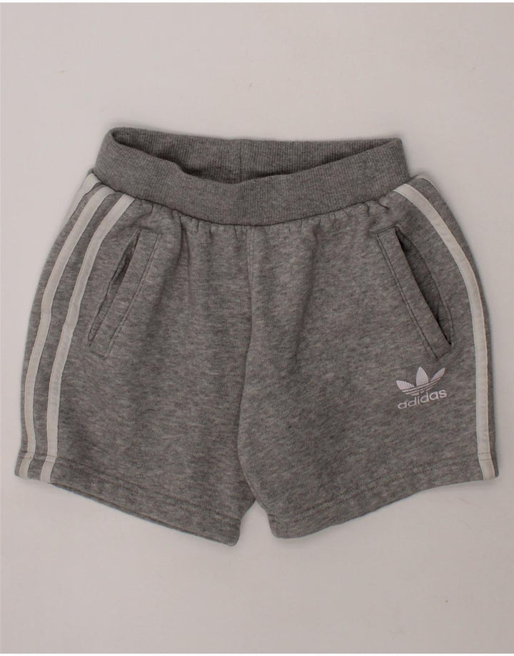 ADIDAS Boys Sport Shorts 7-8 Years  Grey Cotton Vintage Adidas and Second-Hand Adidas from Messina Hembry 
