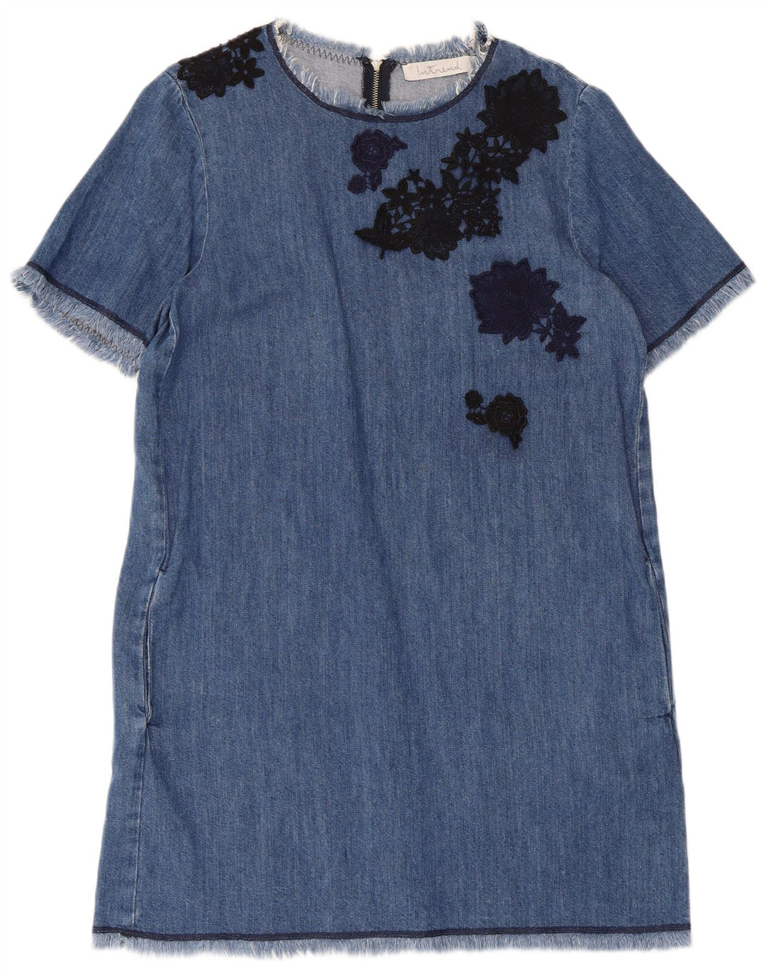 Intrend Vestido vaquero para mujer UK 44 Azul medio Floral