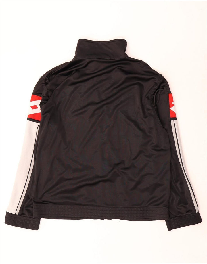 Lotto Hombre Gráfico Chándal Top Chaqueta XL Negro Colorblock Poliéster