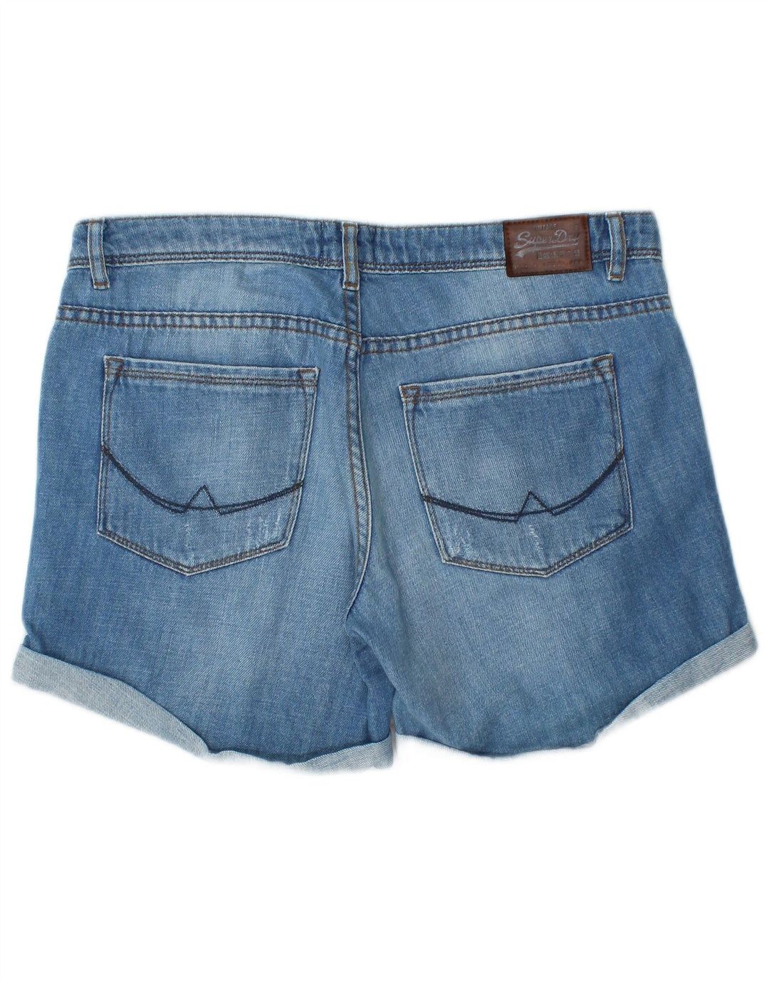 Superdry Shorts De Mezclilla Desgastados W30 Algodón Azul Medio