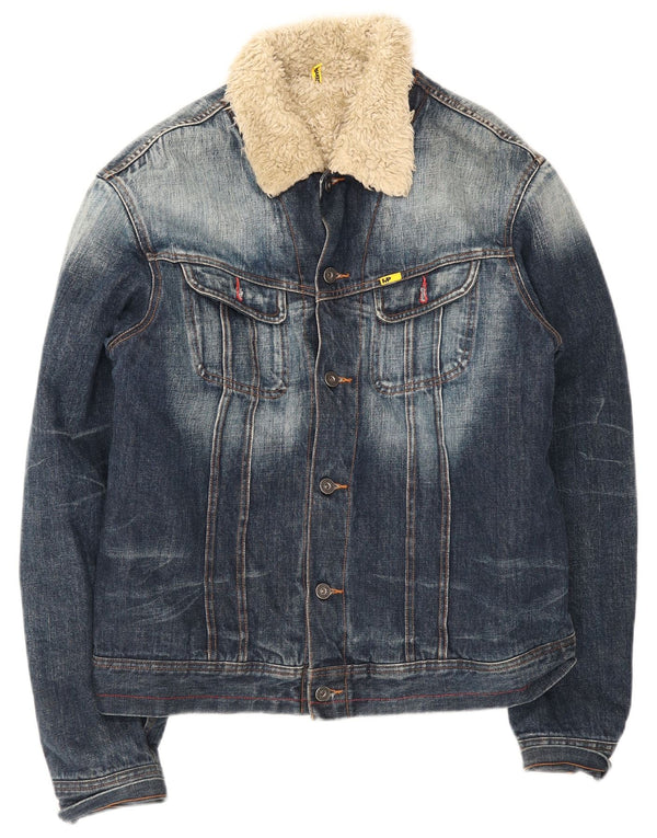 Meltin' Pot Chaqueta vaquera Sherpa para hombre UK 42 XL Algodón azul