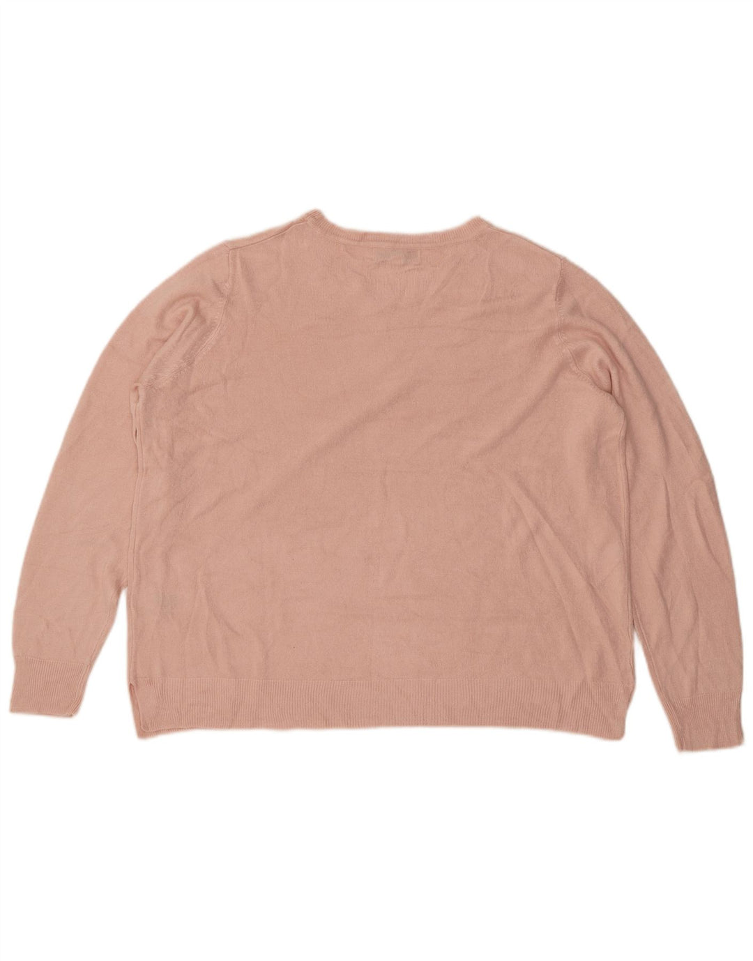 MARKS & SPENCER Jersey extragrande con cuello redondo para mujer UK 40 XL Rosa