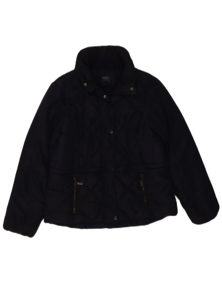 Marks & Spencer Chaqueta acolchada para mujer UK 12 Mediana Azul marino Poliéster