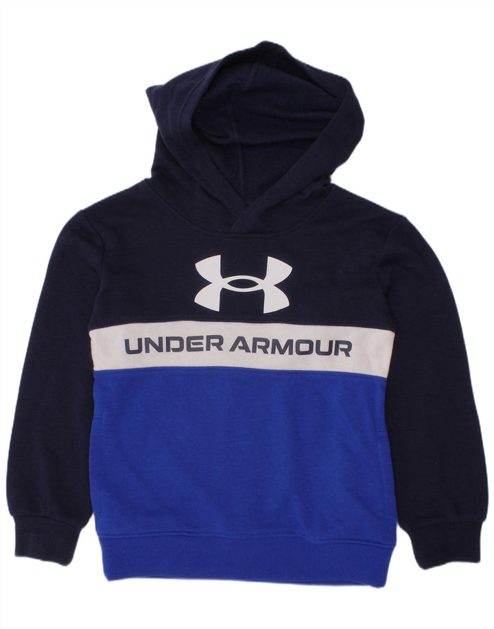 UNDER ARMOUR Jersey con capucha y gráfico para niños 5-6 años Azul marino Colorblock