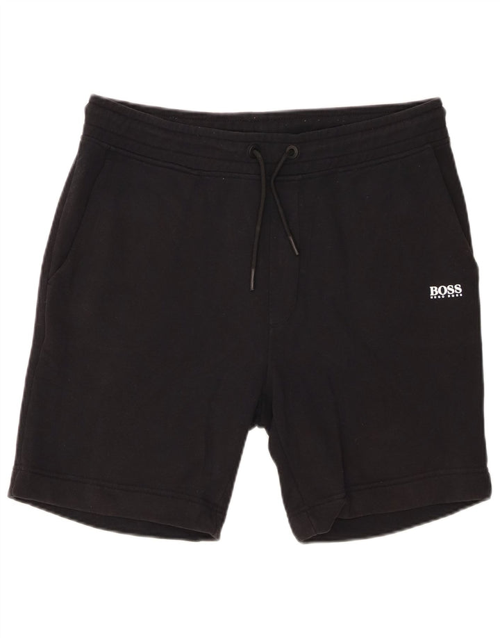 Hugo Boss Hombre Shorts Deportivos Grande Algodón Negro