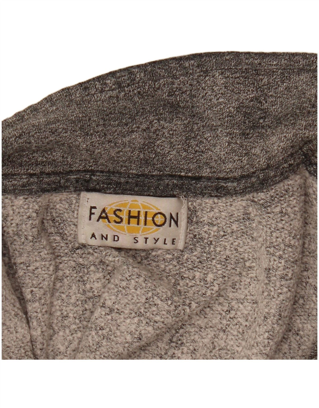 VINTAGE Mujer Zip Neck Sudadera Jumper UK 18 XL Gris Flecked