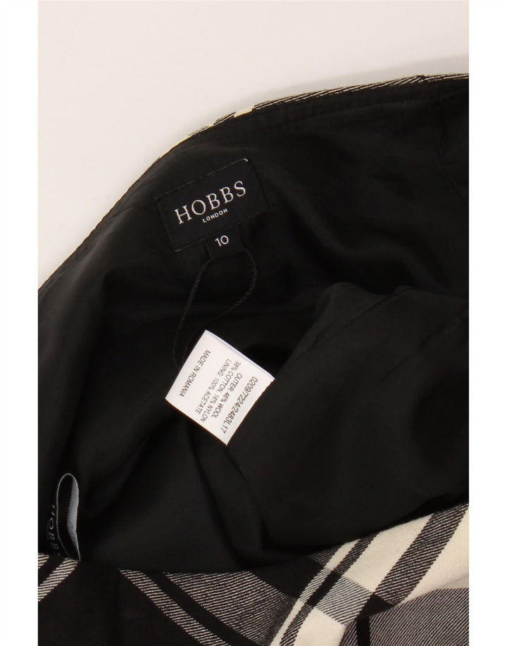 Hobbs Minifalda para mujer UK 10 Small W28 Lana a cuadros gris