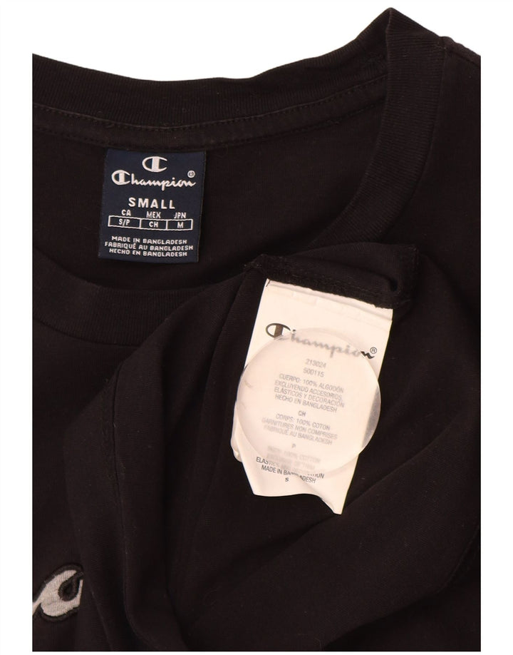 CHAMPION Camiseta gráfica para hombre Top Small Black Cotton