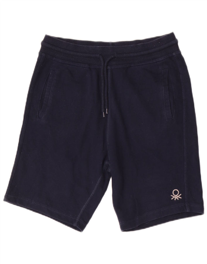 Benetton Pantalón Corto Sport Hombre Azul Marino Medio Algodón
