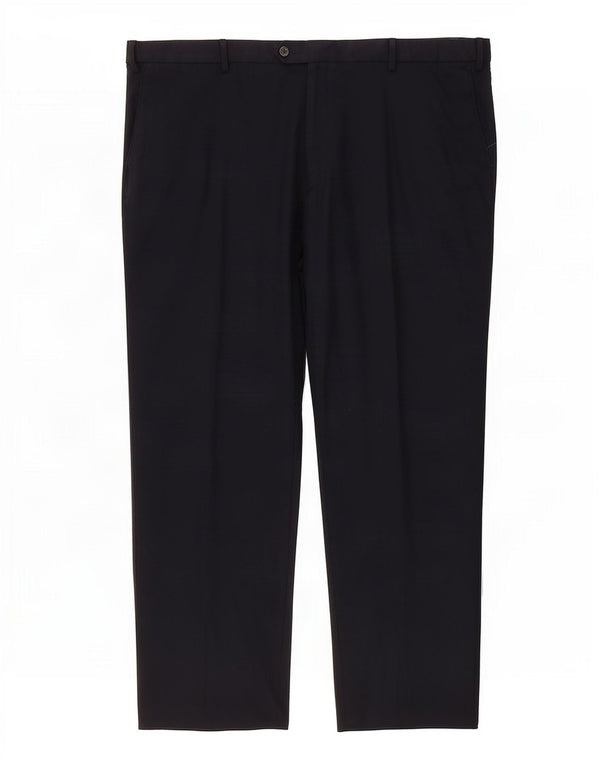 Marks & Spencer Pantalón de traje regular recto para hombre W48 L31 Azul marino