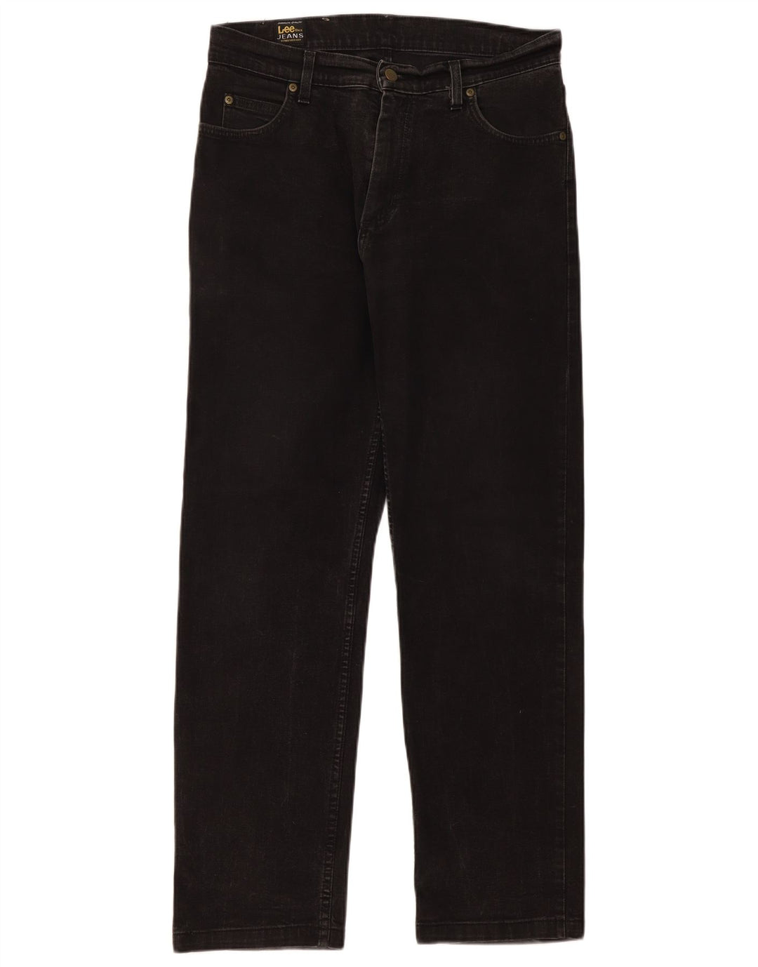 Lee Vaqueros Rectos Brooklyn para Hombre W33 L31 Algodón Negro