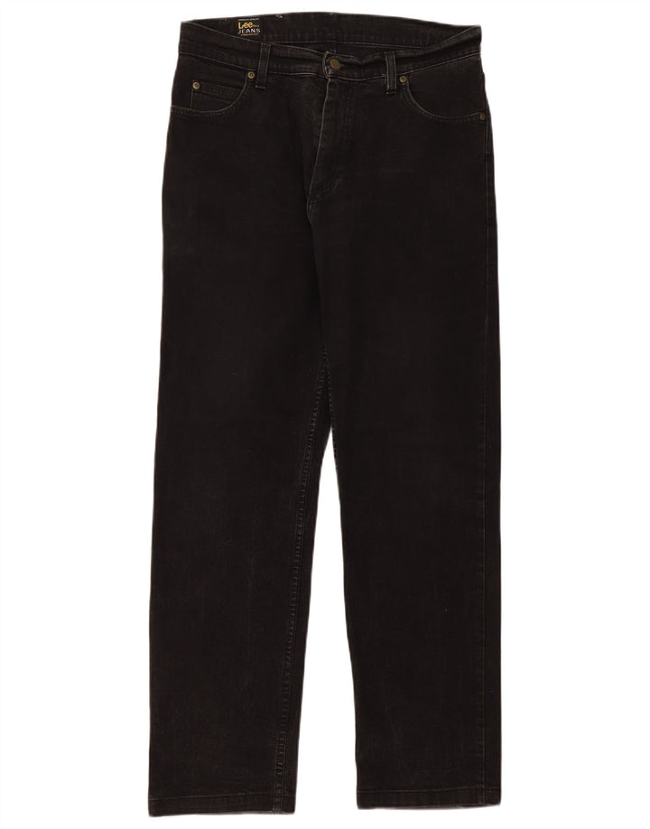 Lee Vaqueros Rectos Brooklyn para Hombre W33 L31 Algodón Negro