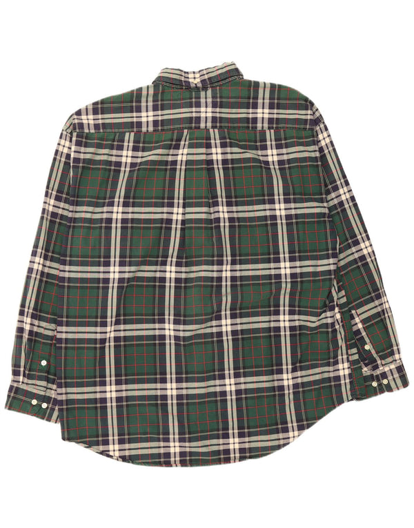 Tommy Hilfiger Camisa de franela para hombre 2XL Algodón a cuadros verdes