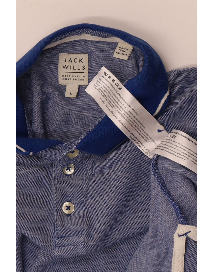 Polo Jack Wills para hombre de algodón azul grande