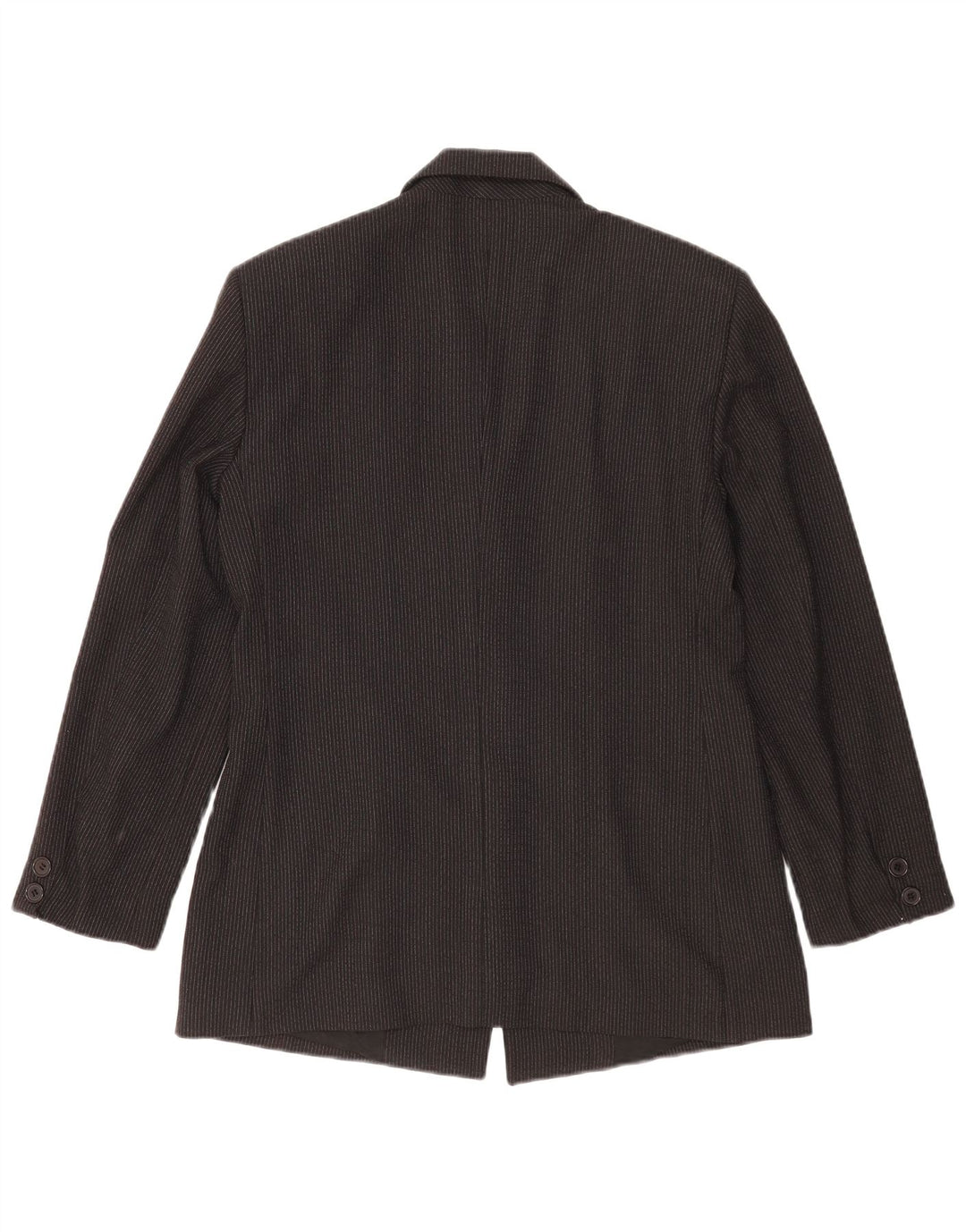 Benetton Chaqueta Americana De 3 Botones IT 46 Grande A Rayas Negras