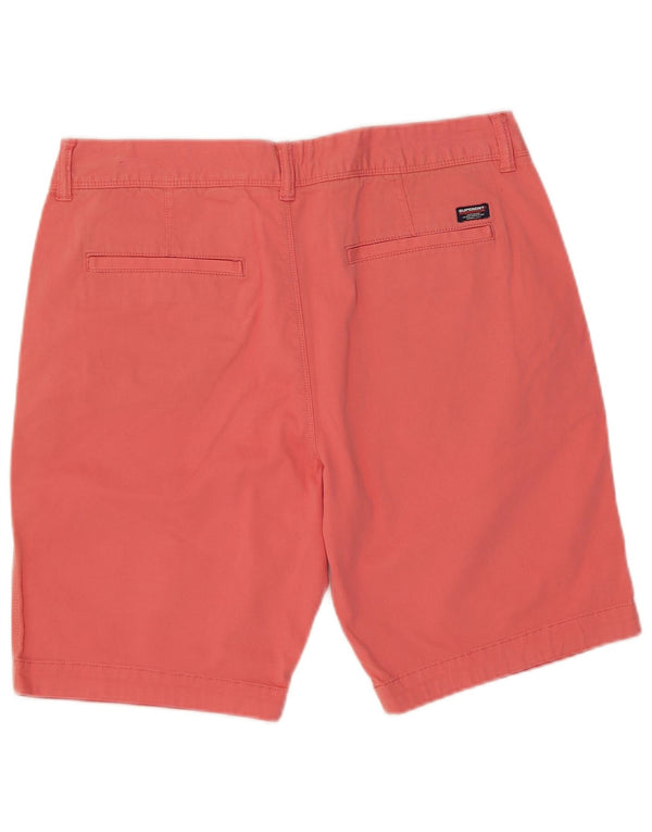 Superdry Pantalones cortos chinos para hombre W34 Large Pink Cotton