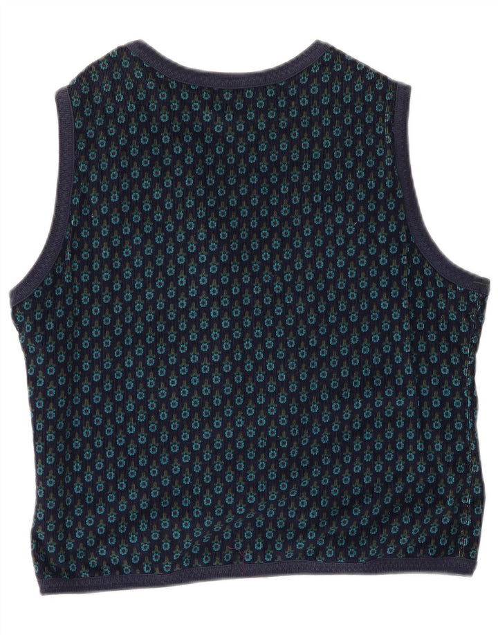 BEST COMPANY Top corto tipo cárdigan para mujer UK 40 Medio azul marino floral