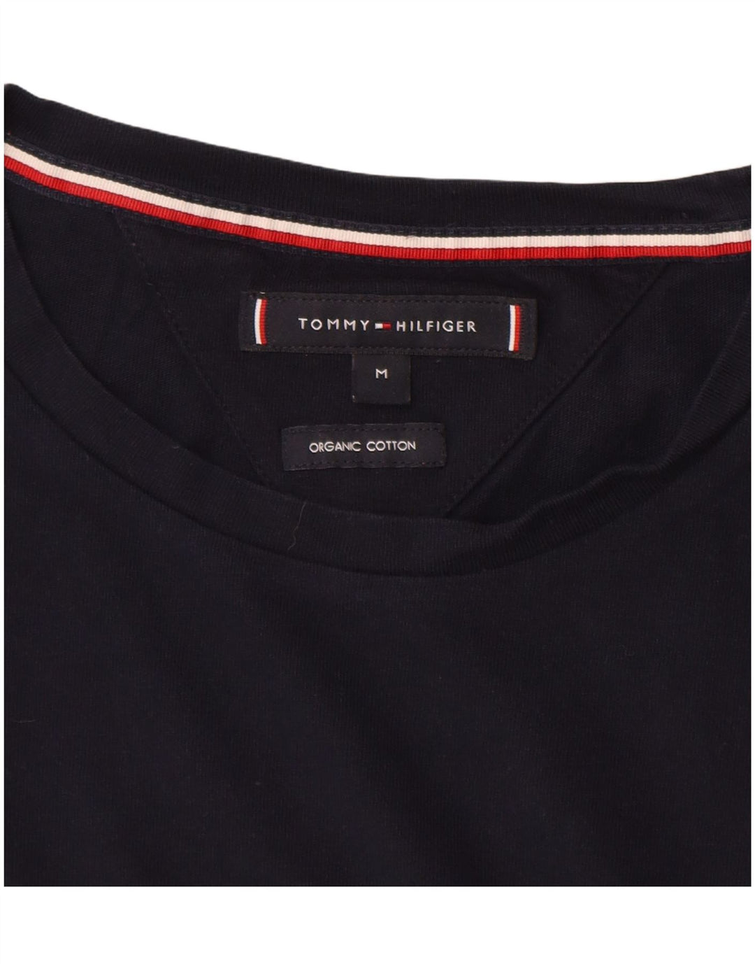 TOMMY HILFIGER Camiseta gráfica para hombre Top Medium Azul marino Algodón