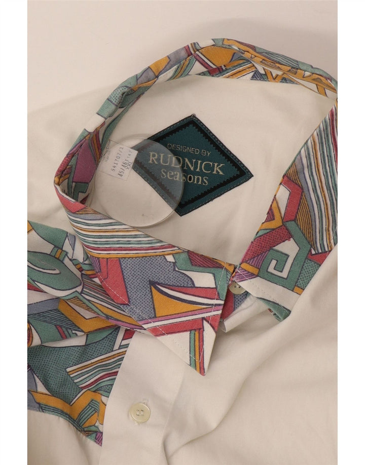 Camisa Rudnick Hombre 2XL Algodón Geométrico Blanco